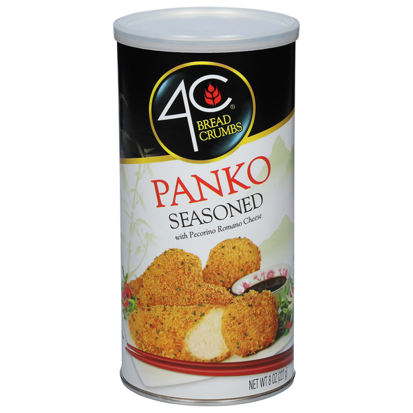 4C Foods Bread Crumbs, Seasoned, Panko 8 oz