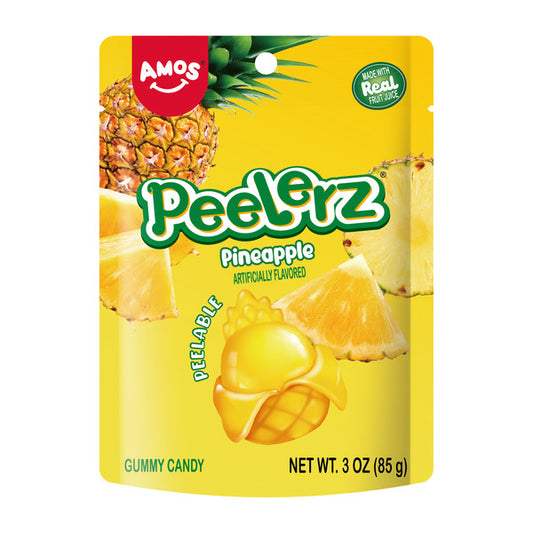 Amos Peelerz Pineapple Peelable Gummy Candy 3 oz