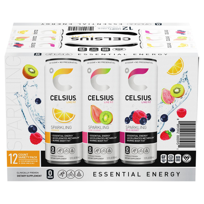 Celsius Original Variety Pack, Energy Drink 12 x 12 fl oz