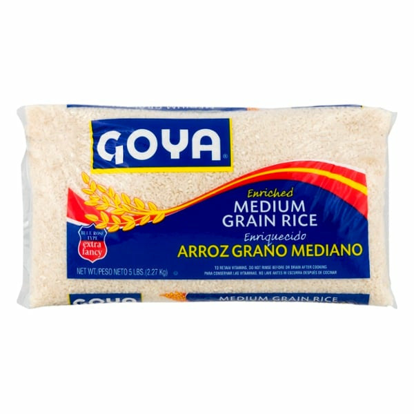 Goya Rice, Enriched, Medium Grain 5 lb