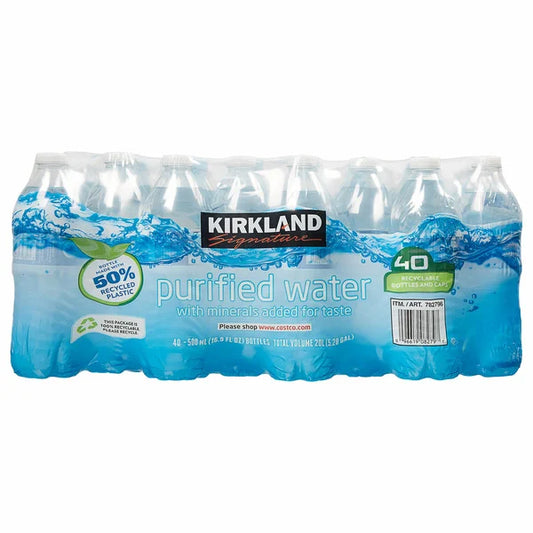 Eau potable purifiée Kirkland Signature, 16,9 fl oz, 40 unités 16,9 fl oz