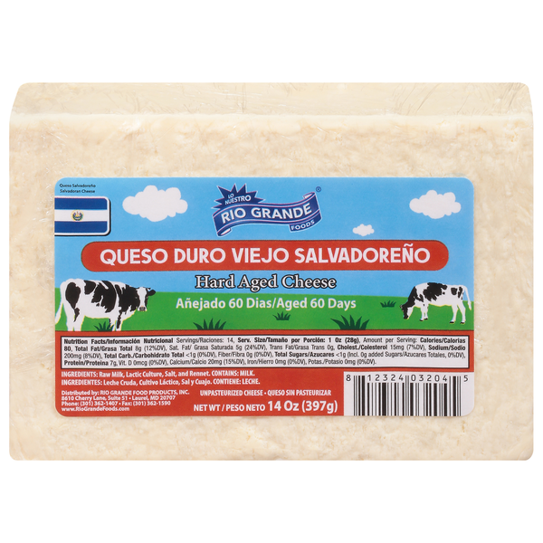 Rio Grande Foods Cheese, Hard Aged 14 oz