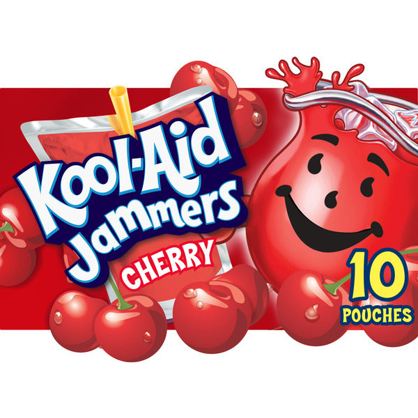 Kool-Aid Jammers Cherry Flavored Kids 0% Juice Drink Pouches 6 fl oz