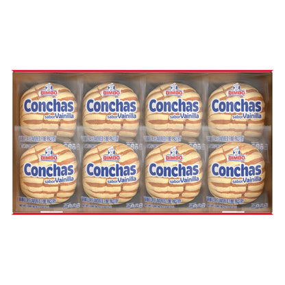 Conchas Bimbo, 8 paquetes, sabor vainilla, 8 unidades