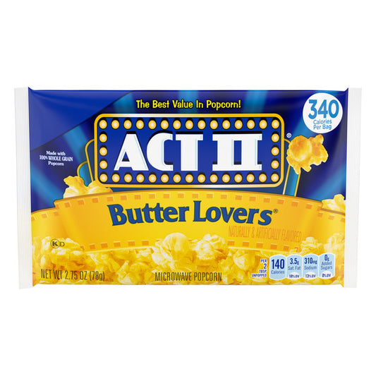 ACT II Butter Lovers Microwave Popcorn 3.095 lb