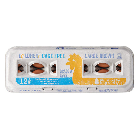 Huevos grandes marrones de gallinas criadas en libertad - Grado A, paquete de 12