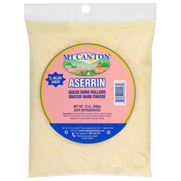 Queso Mi Cantón, Duro, Rallado 12 oz