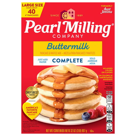 Mezcla para panqueques y waffles de Pearl Milling Company, suero de leche completo, 32 oz