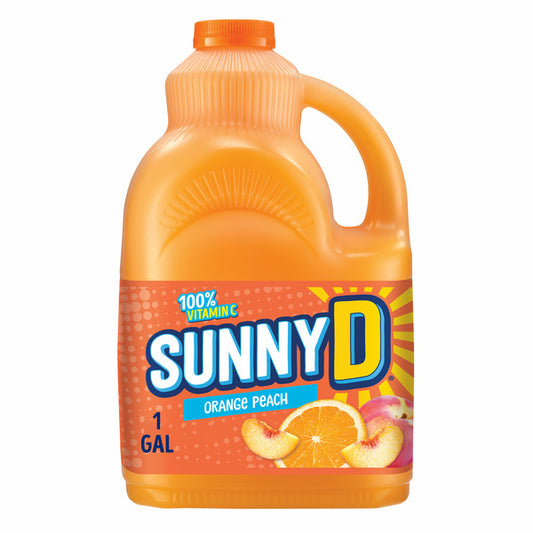 Bebida de jugo de naranja y durazno SunnyD de 128 onzas líquidas