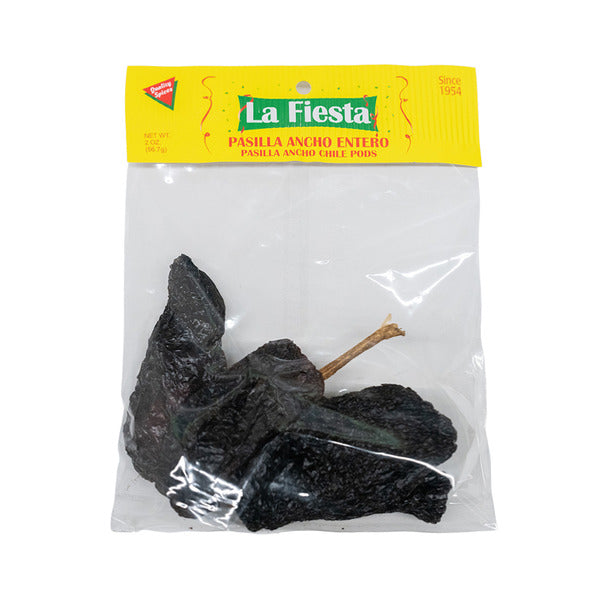 La Fiesta Pasilla Ancho Entero Chile Pods 2 oz