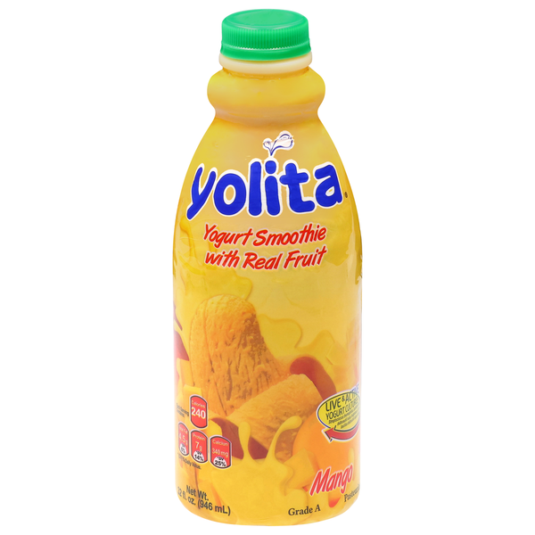 yolita Yogurt Smoothie, with Real Fruit, Mango 32 fl oz