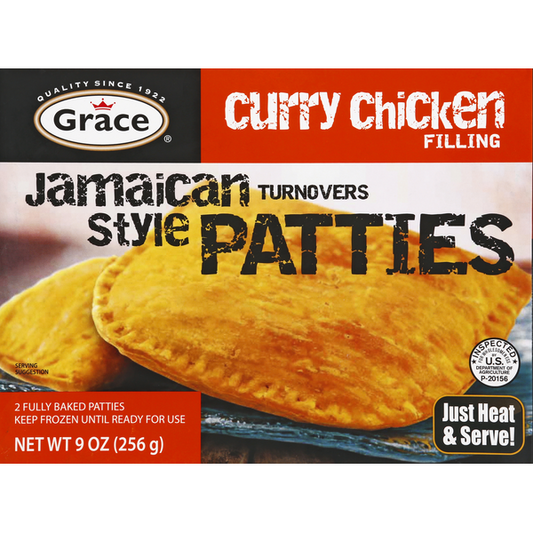 Grace Patties, Fully Baked, Curry Chicken Filling 2 ct