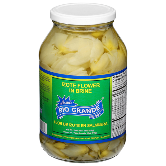 Flor de izote en salmuera de Rio Grande Foods, 32 oz