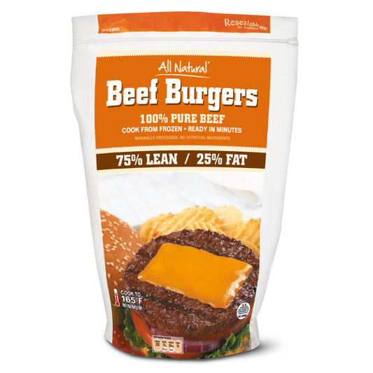 75/25 Ground Beef Patties 3 lb