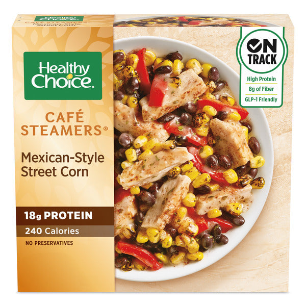 Healthy Choice Café Steamers Maíz callejero estilo mexicano, comida congelada de 262 g (9.25 oz)
